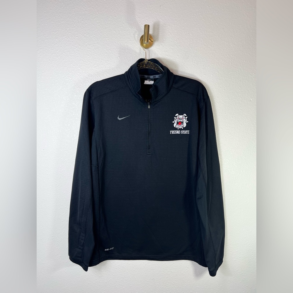Nike Men’s Fresno State Black Quarter-Zip Pullover